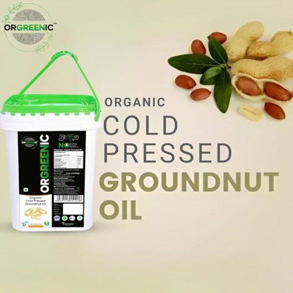 ORGREENIC Cold Pressed Groundnut Oil - 15 Litre img 5