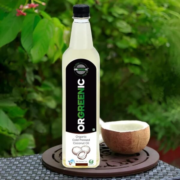 ORGREENIC Cold Pressed coconut oil, 1 Litre img 6